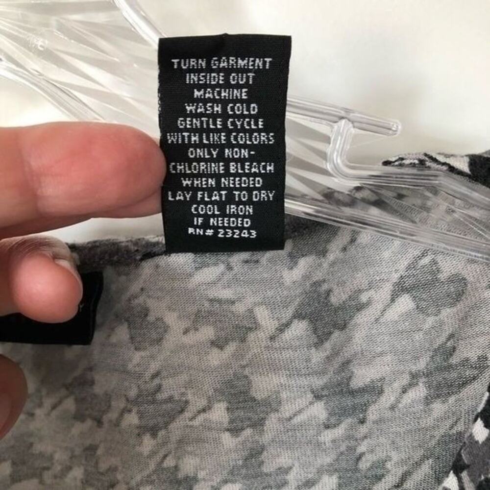 NEW YORK AND CO Midi Dress Womens L Black Gray Houndstooth Print Office Business - Picture 5 of 10